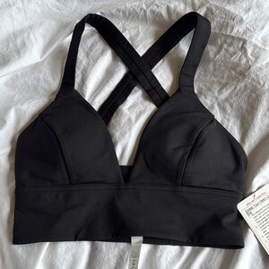 NWT Black Women's Lululemon Sweat Your Heart Out Bra sz 6
